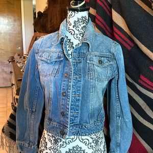 Express cropped Denim coat